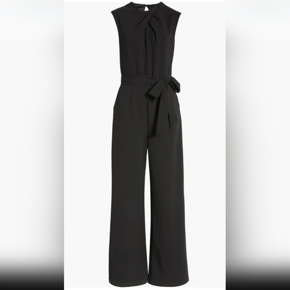 Tahari ASL Arthur S. Levine Chic Black Sleeveless Jumpsuit - Picture 5 of 7